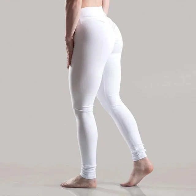 2018 Sexy High wais Push Up Leggings Women Fashion Workout Polyester fitness Leggings Activewear Slim Legging