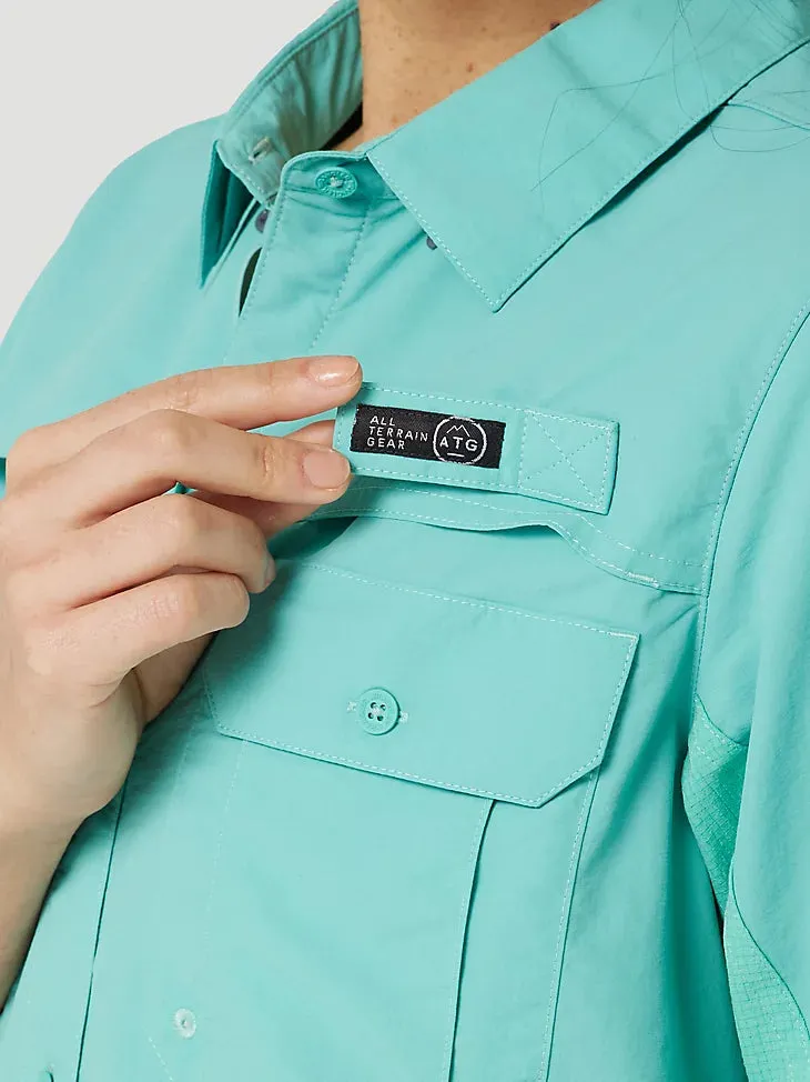 ATG By Wrangler™ Women's Angler Shirt in Turquiose