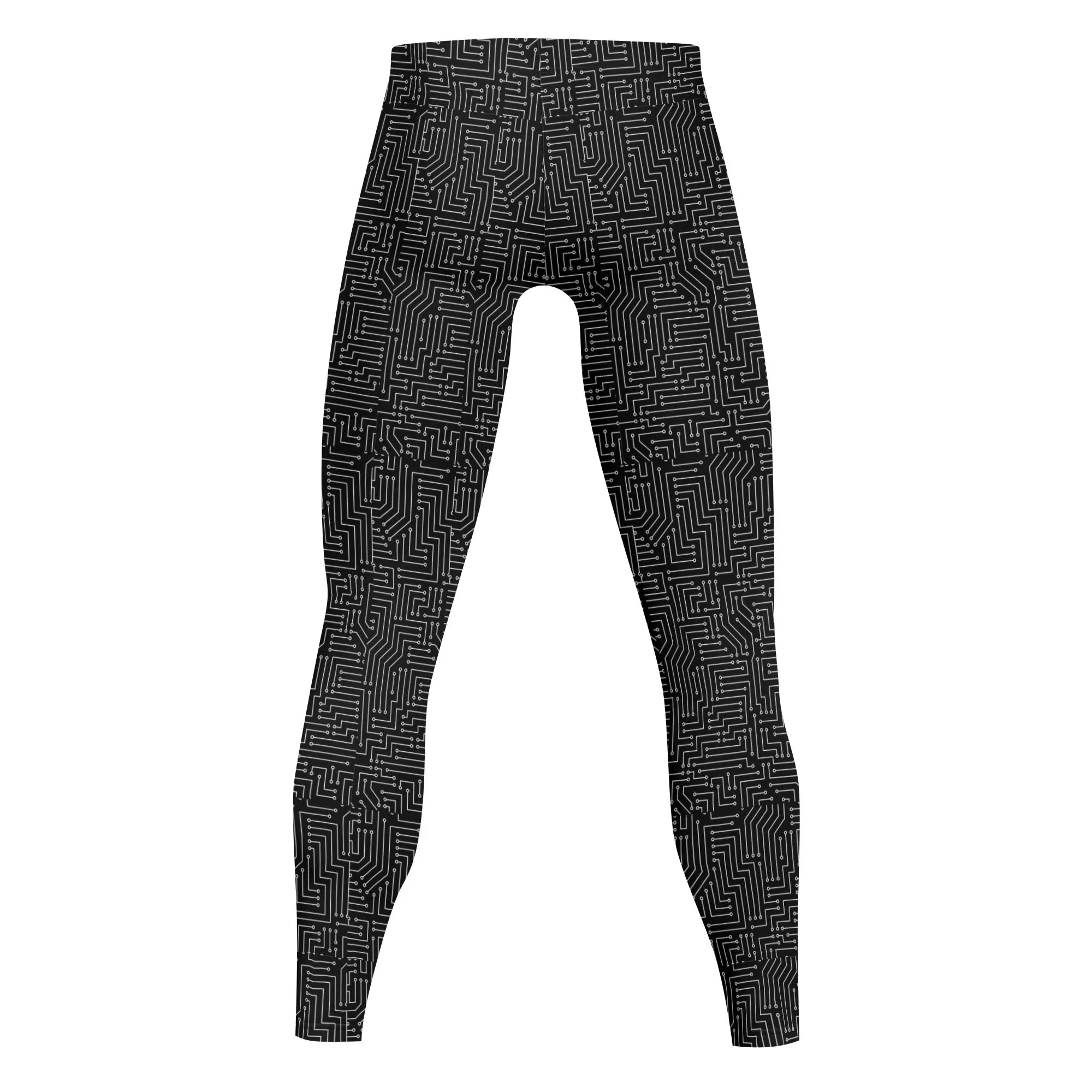 Circuit Board Mens  Sports Leggings & Running Tights
