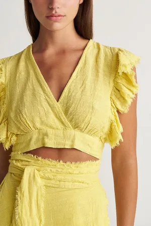 CROP TOP WITH RUFFLES "MALIA"
