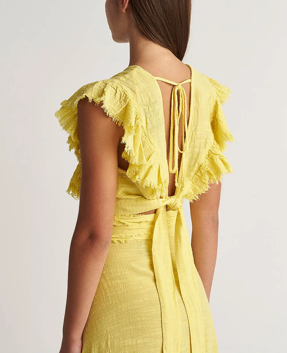 CROP TOP WITH RUFFLES "MALIA"