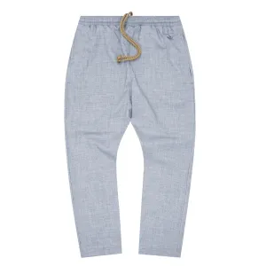 CROPPED LOUNGE PANTS IN PEBBLE BLUE