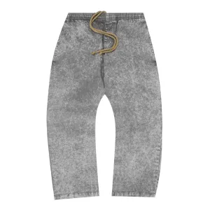 CROPPED WIDE PANTS IN LIGHT SMOKE