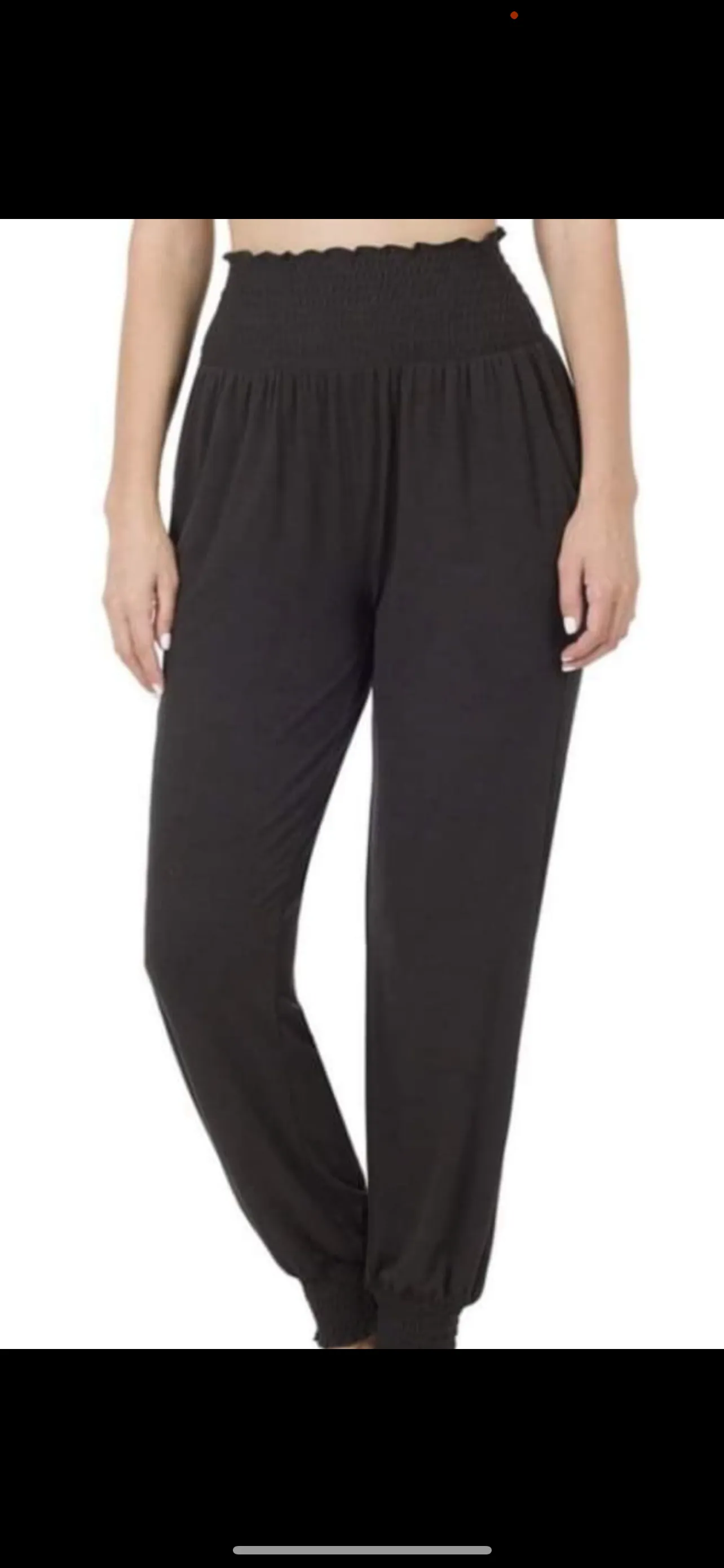 Elastic yoga joggers