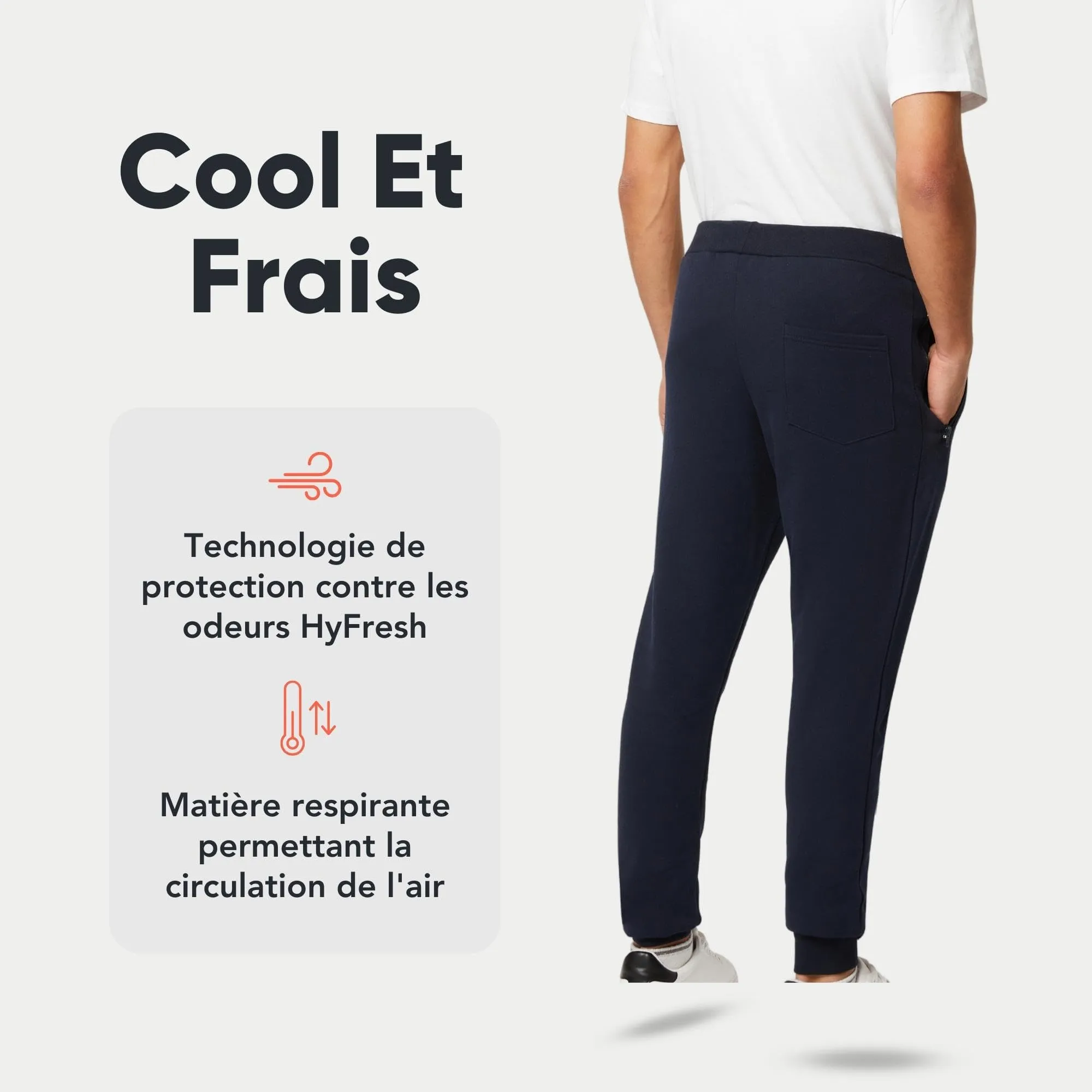 FM London Slim - Pantalon de Jogging Coupe ajuste pour Hommes  Poches zippes