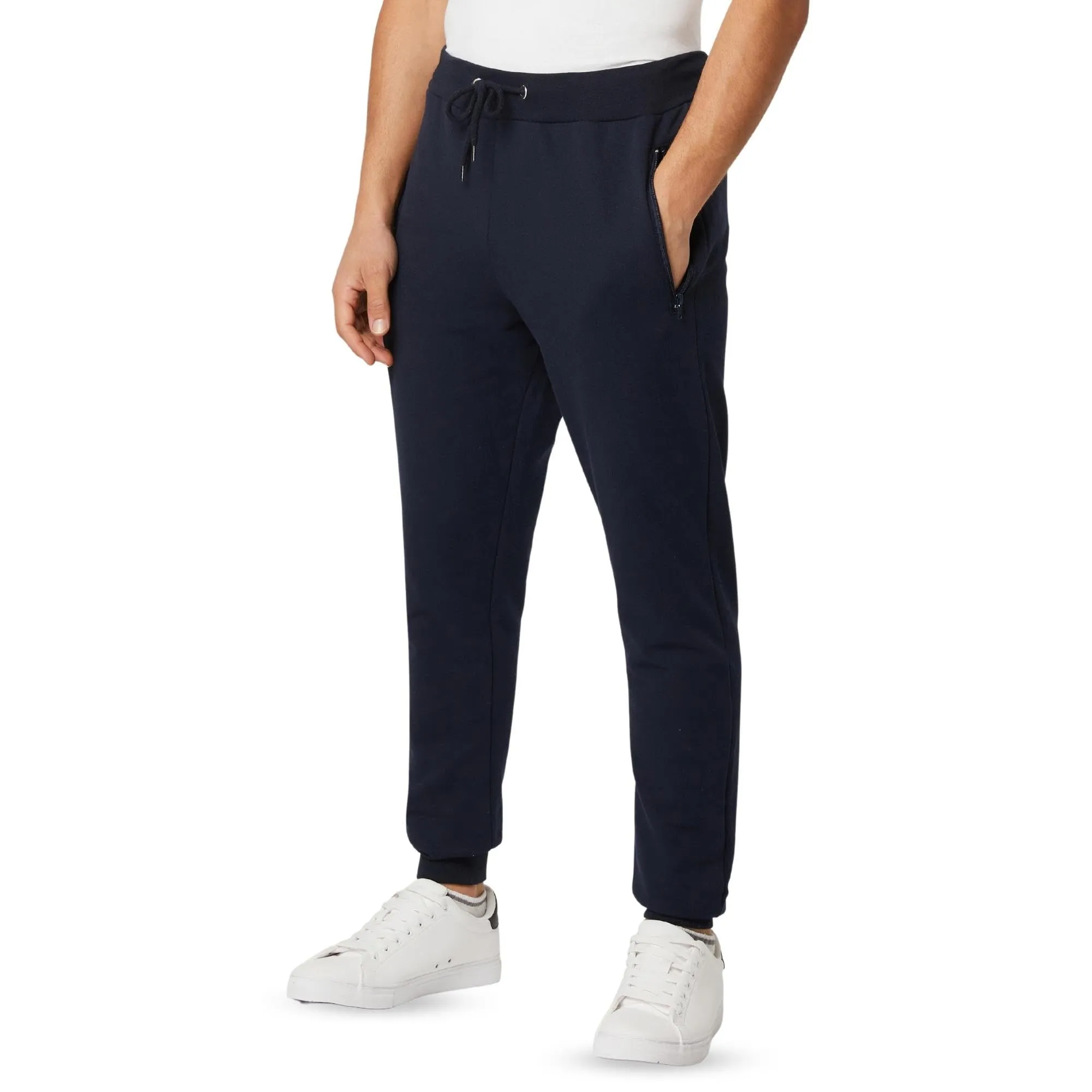 FM London Slim - Pantalon de Jogging Coupe ajuste pour Hommes  Poches zippes