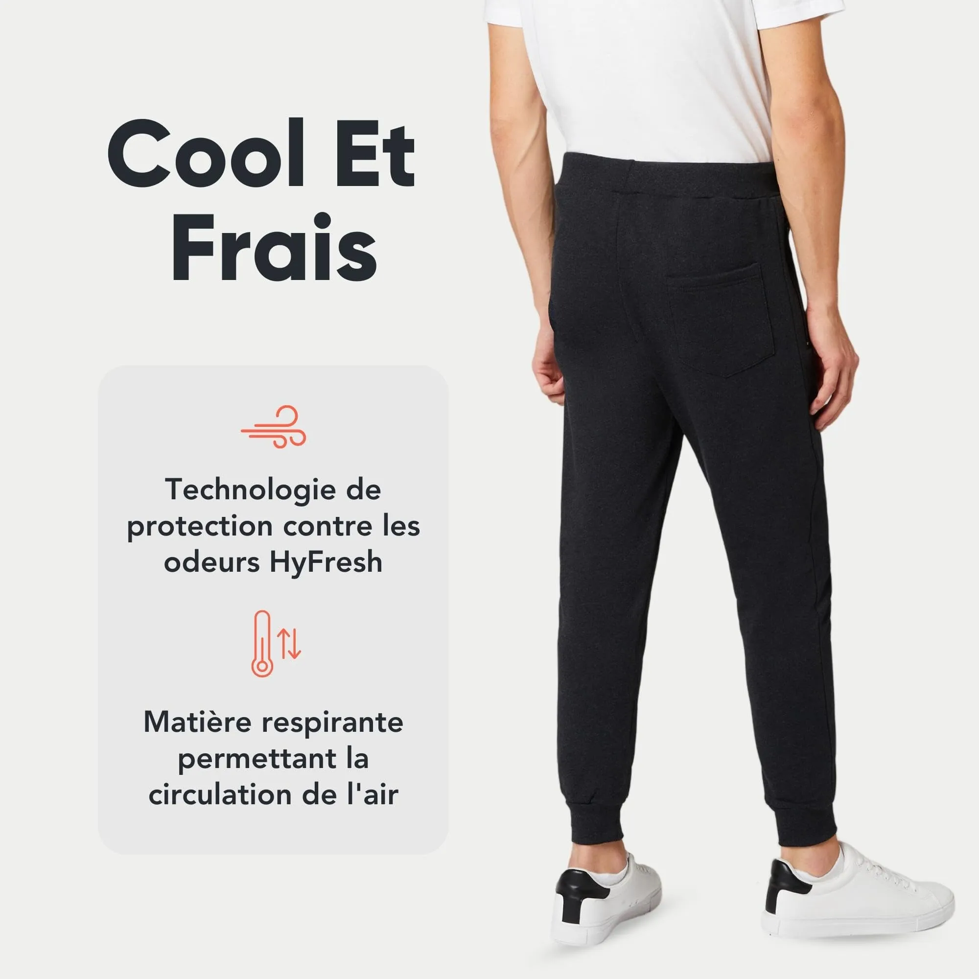 FM London Slim - Pantalon de Jogging Coupe ajuste pour Hommes  Poches zippes