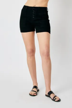 Highwaist Black Denim Shorts