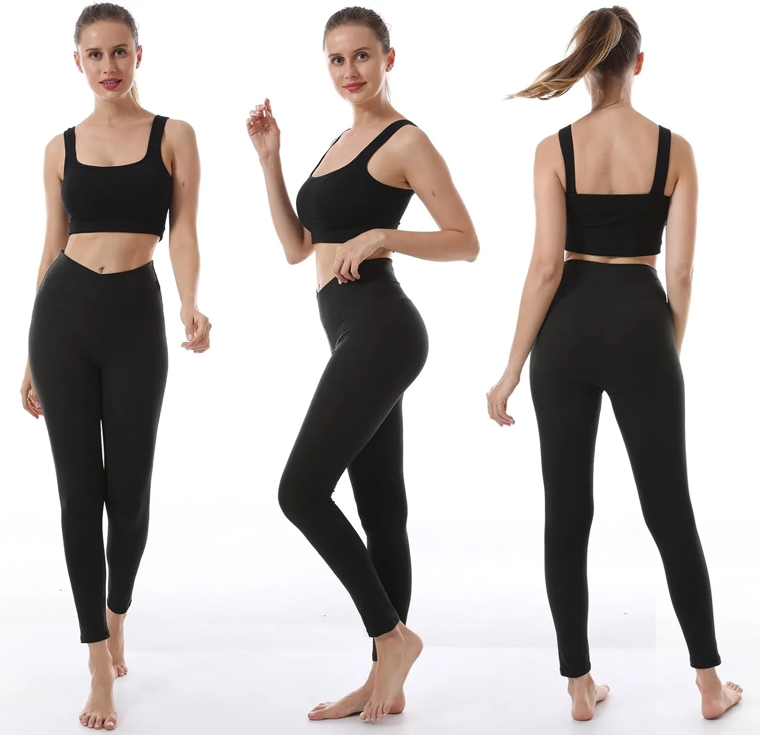 Leggings Femme Pantalon de Sport Jogging Yoga Fitness Gym Opaque - Fitnessterapy