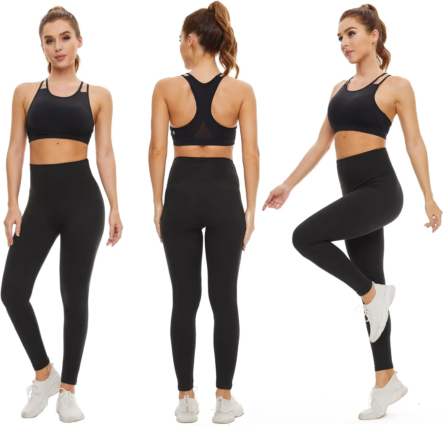 Leggings Femme Pantalon de Sport Jogging Yoga Fitness Gym Opaque - Fitnessterapy