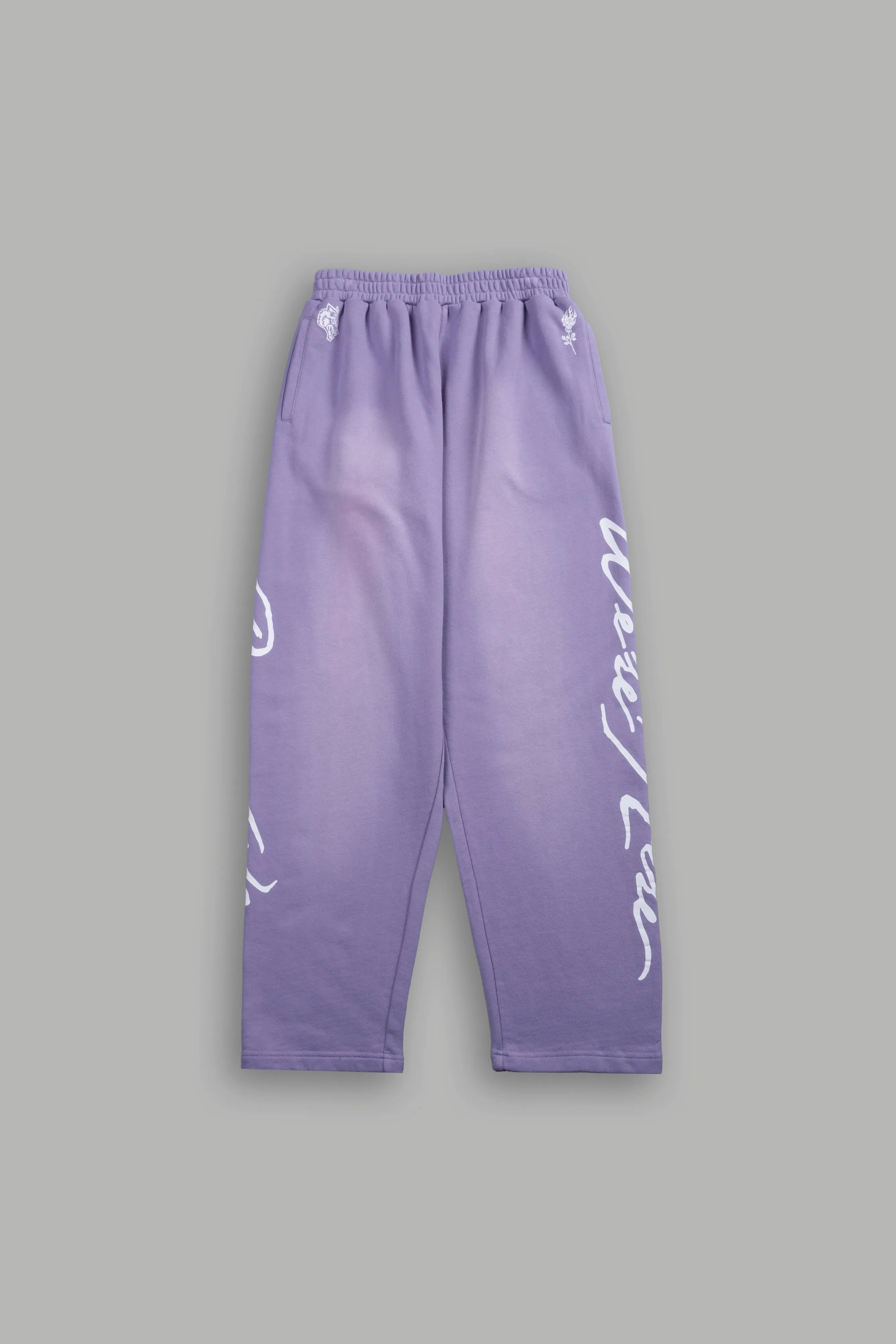 Roses While We're Here She Kumite Sweat Pants in Darc Orchid Sun Fade