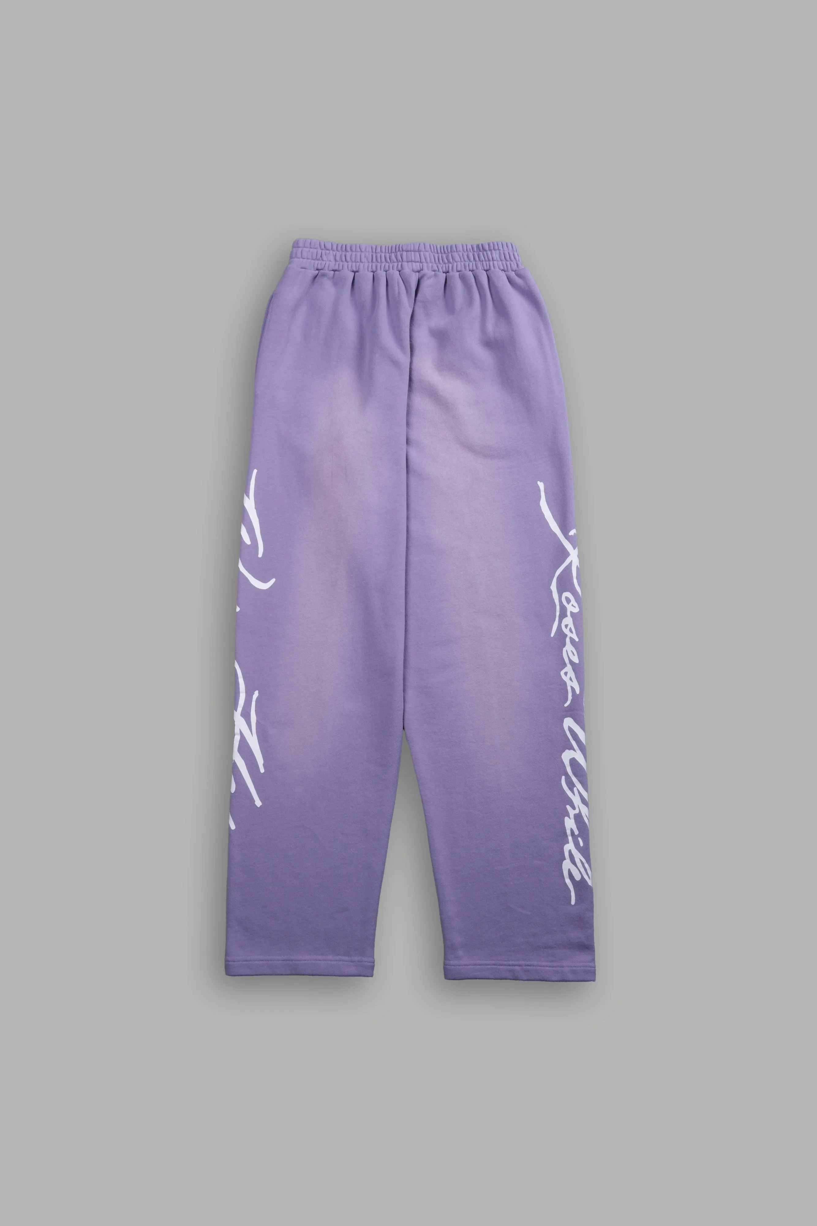 Roses While We're Here She Kumite Sweat Pants in Darc Orchid Sun Fade