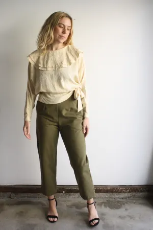 Silk Double Collar Blouse