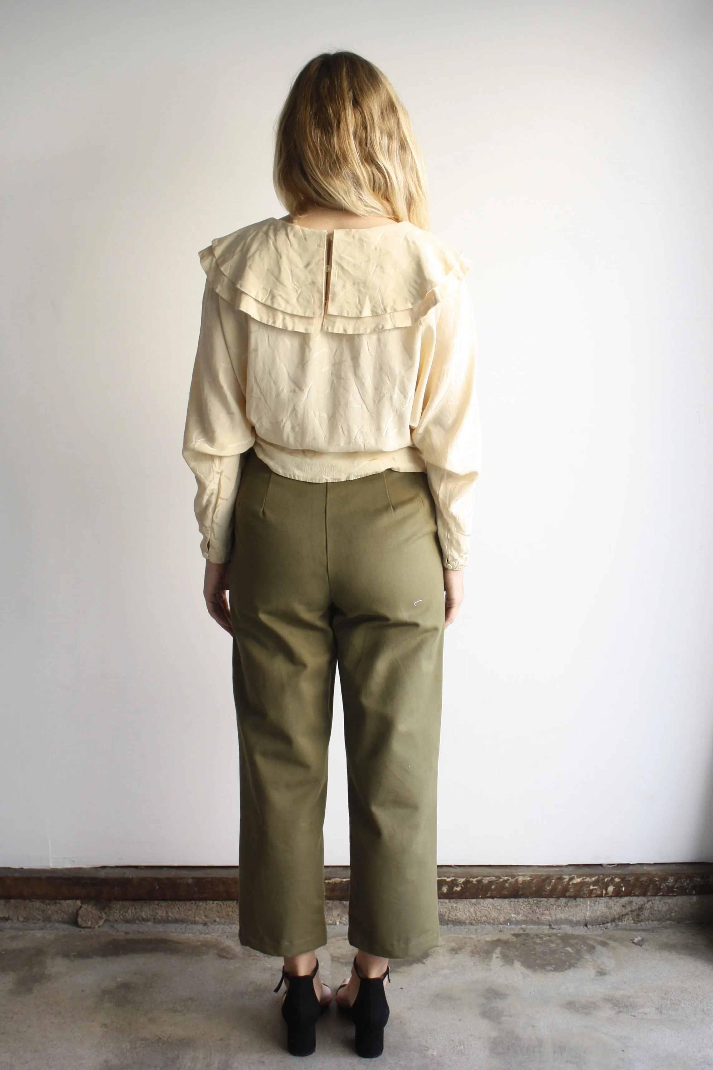 Silk Double Collar Blouse