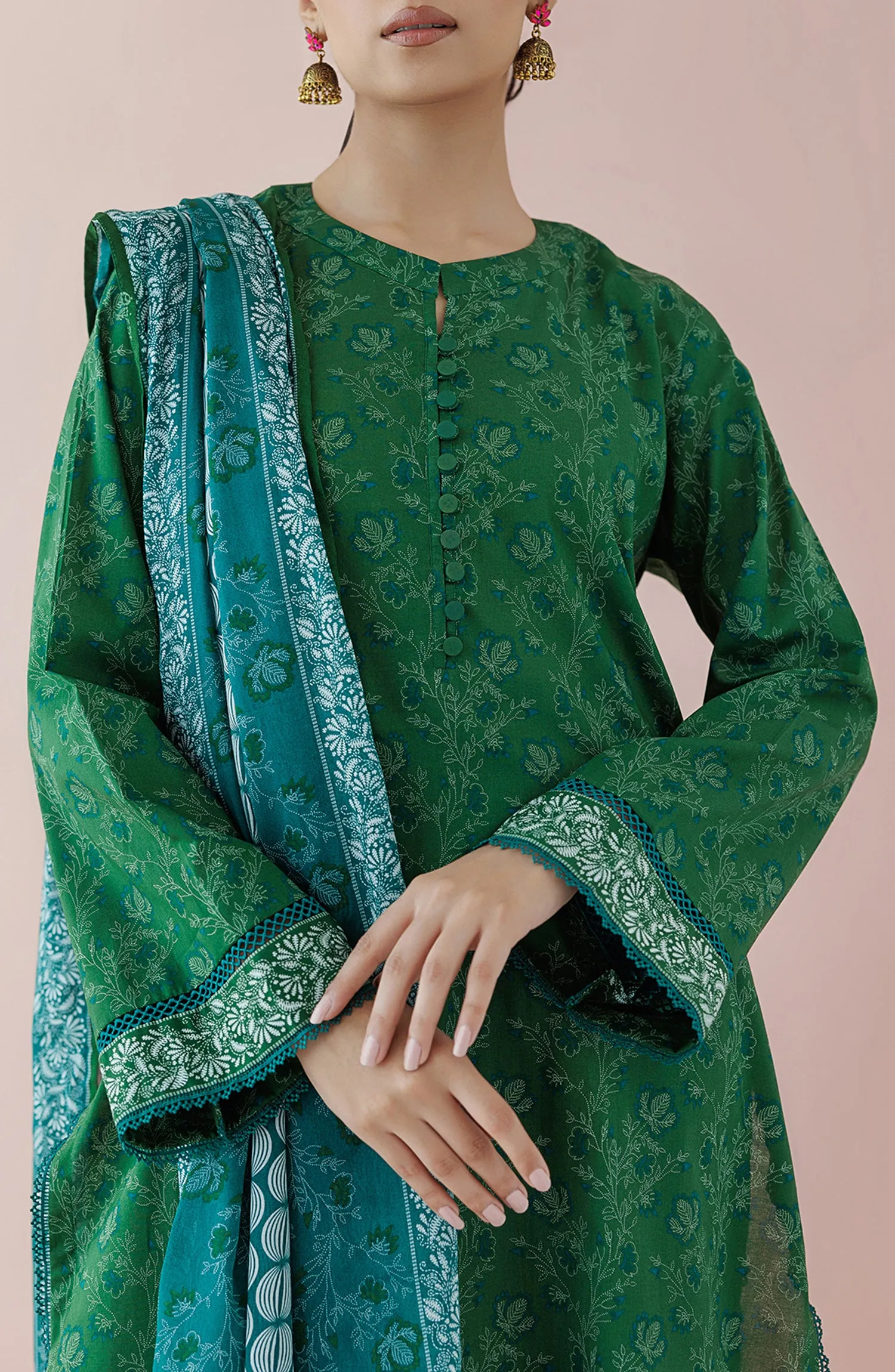 Stitched | 3 Piece | Printed Lawn | OTL-24-195
