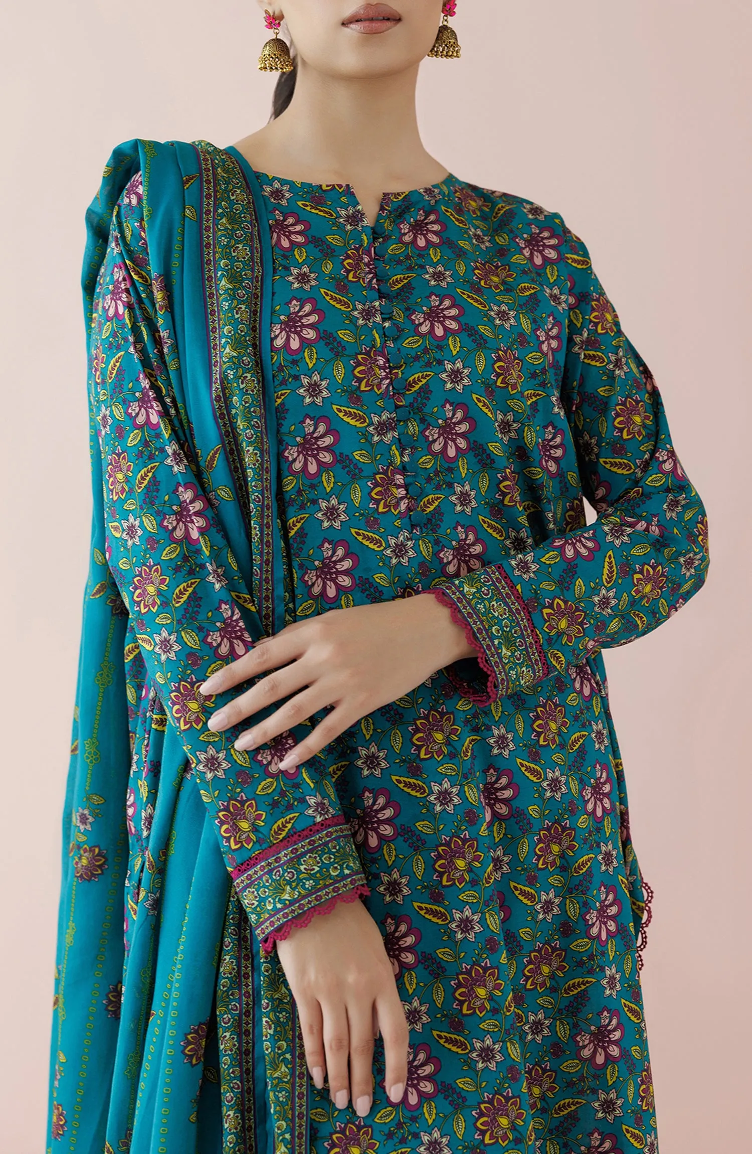 Stitched | 3 Piece | Printed Lawn | OTL-24-209