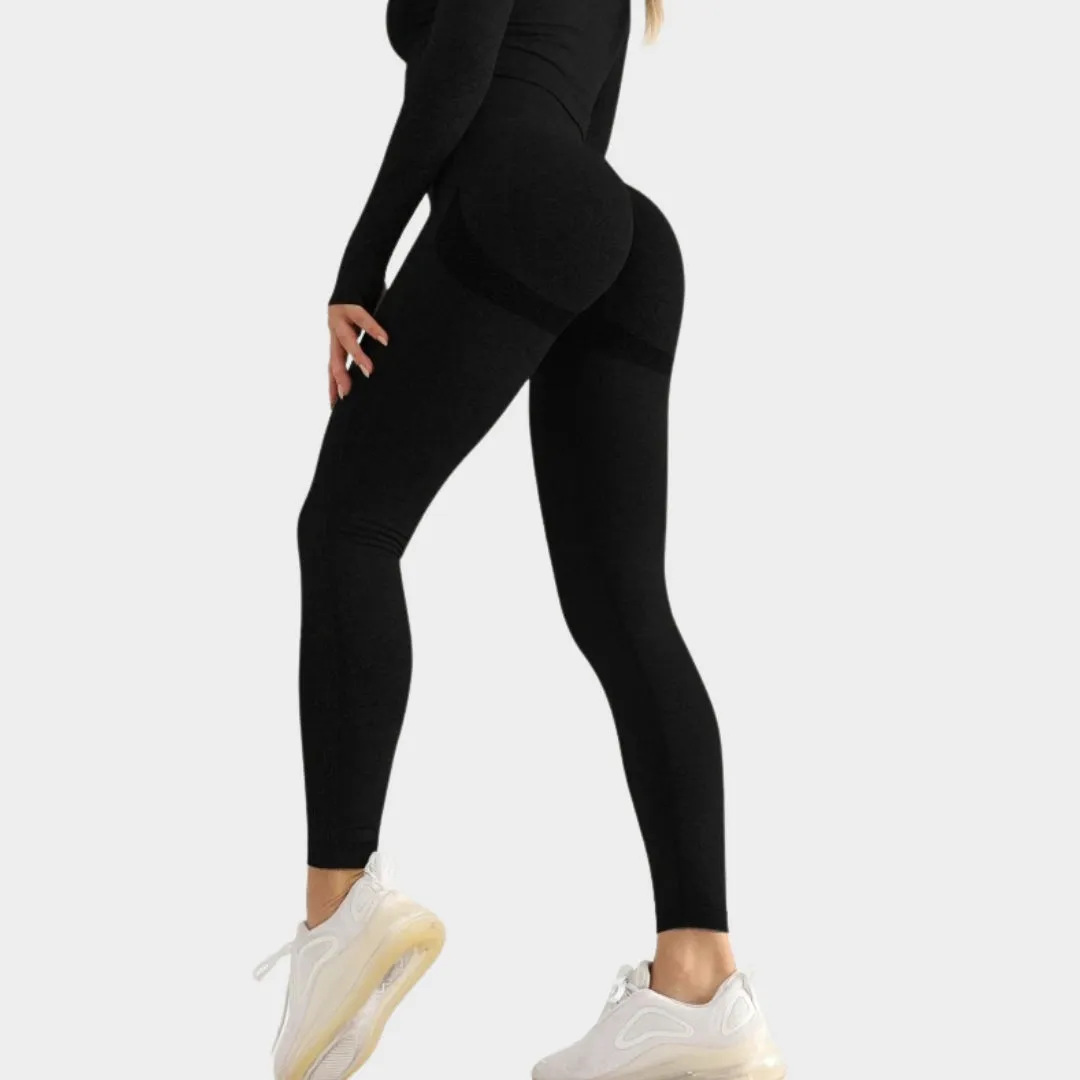 Women's Seamless High-Waist Gym Leggings - Stretch & Supportive Yoga Trousers - Butt-Lifting Fitness Pants - Multiple Colours