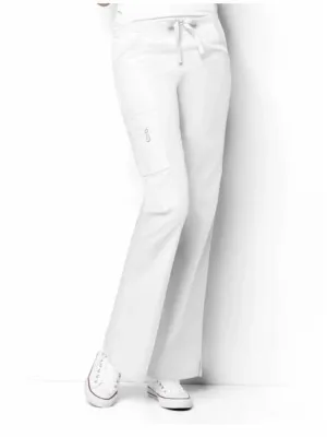 WonderWink Origins Women's Romeo Cargo Scrub Pant | White